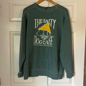 Comfort Colors the salty dog cafe Crewneck Sweater green
